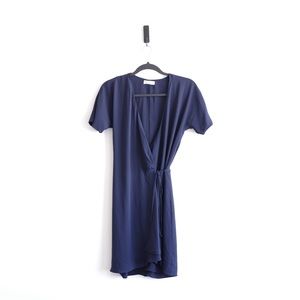 Babaton Wallace Wrap Dress Pure Indigo Size US XXS